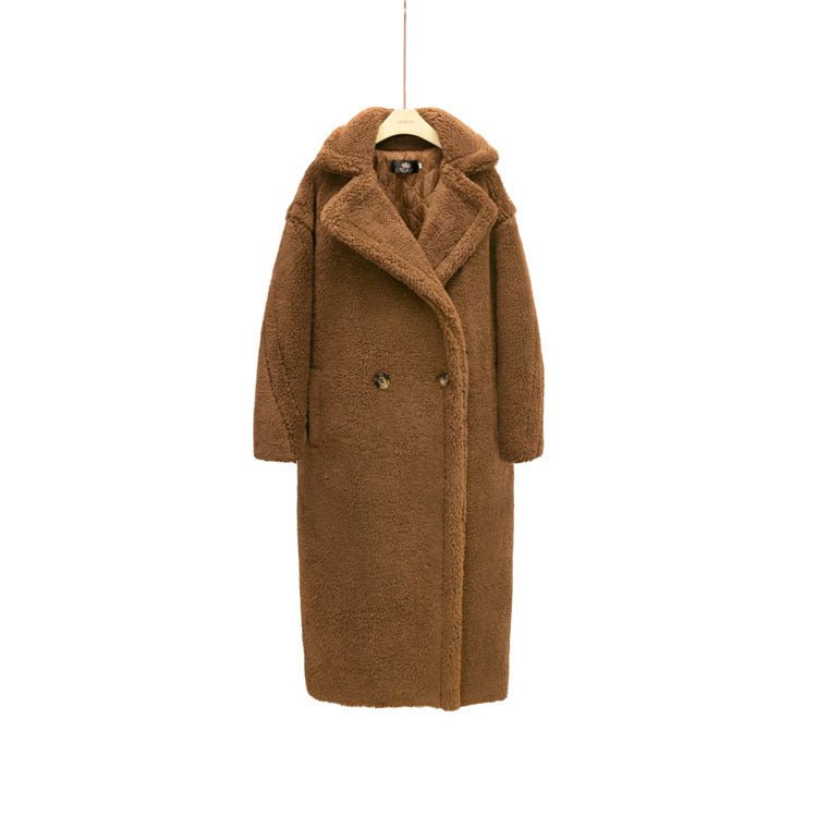 Plush Coat Ladies Long Lamb Coat Winter - IVOIRART.COM