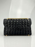 Pochette chaîne strass en verre brillant - Clutch élégant pour soirée chic luxe! - IVOIRART.COM