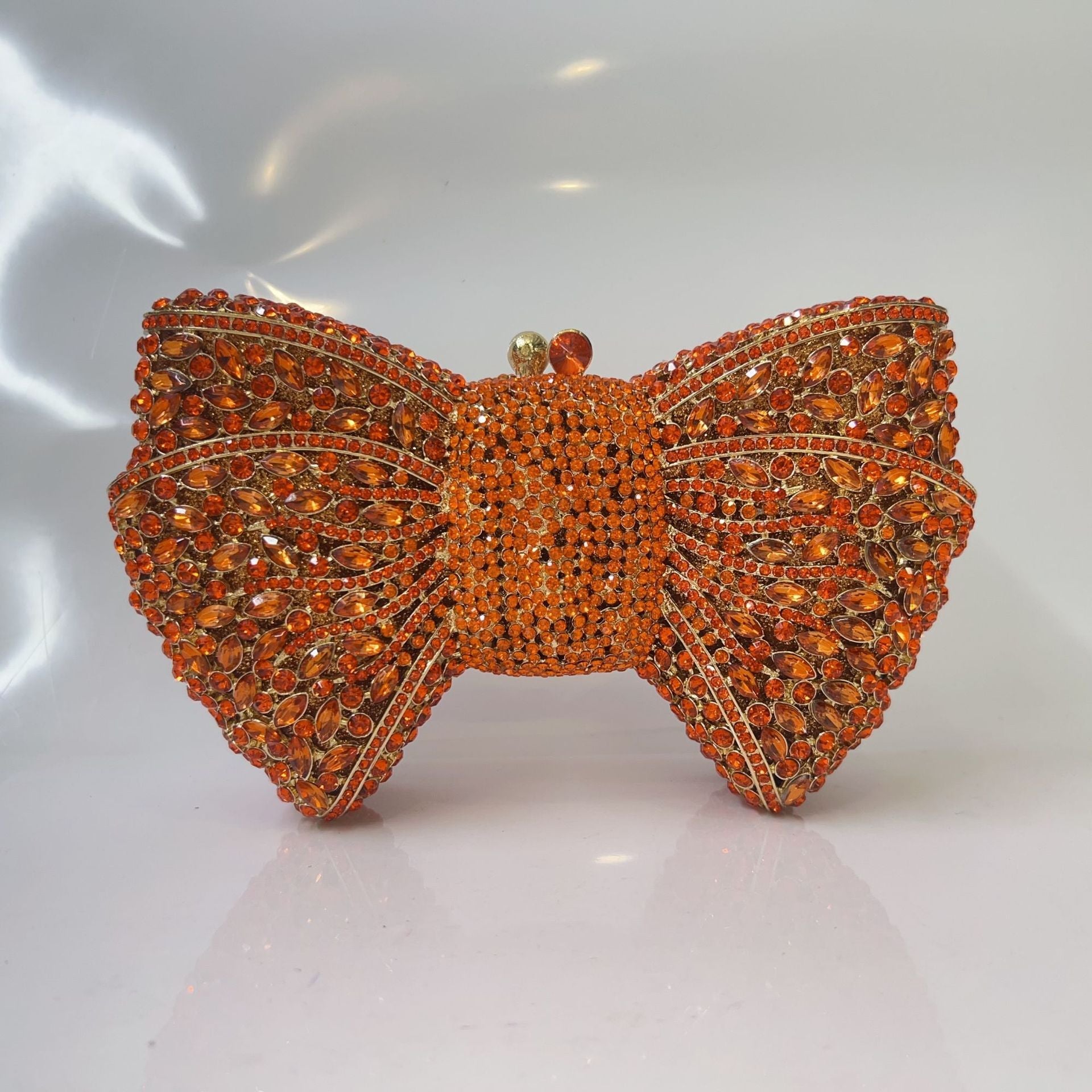 Pochette de Soirée Noeud avec Diamants Sac à Main Cristaux Élégant et Raffiné - IVOIRART.COM