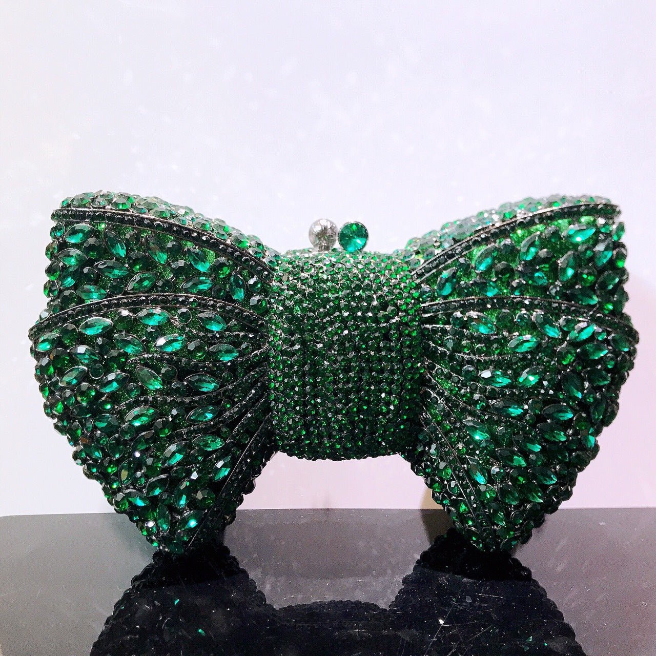 Pochette de Soirée Noeud avec Diamants Sac à Main Cristaux Élégant et Raffiné - IVOIRART.COM