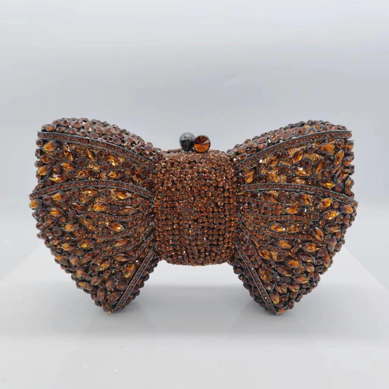 Pochette de Soirée Noeud avec Diamants Sac à Main Cristaux Élégant et Raffiné - IVOIRART.COM