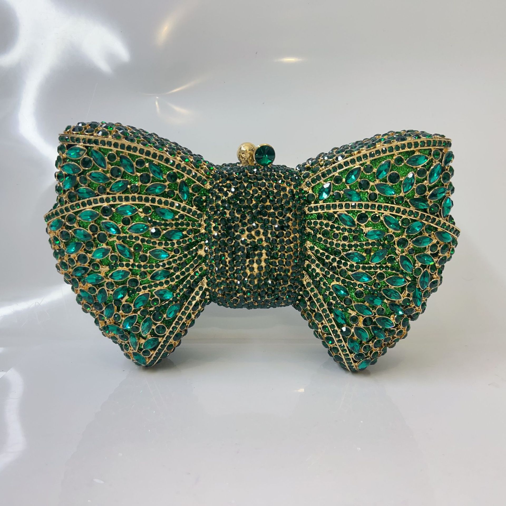 Pochette de Soirée Noeud avec Diamants Sac à Main Cristaux Élégant et Raffiné - IVOIRART.COM