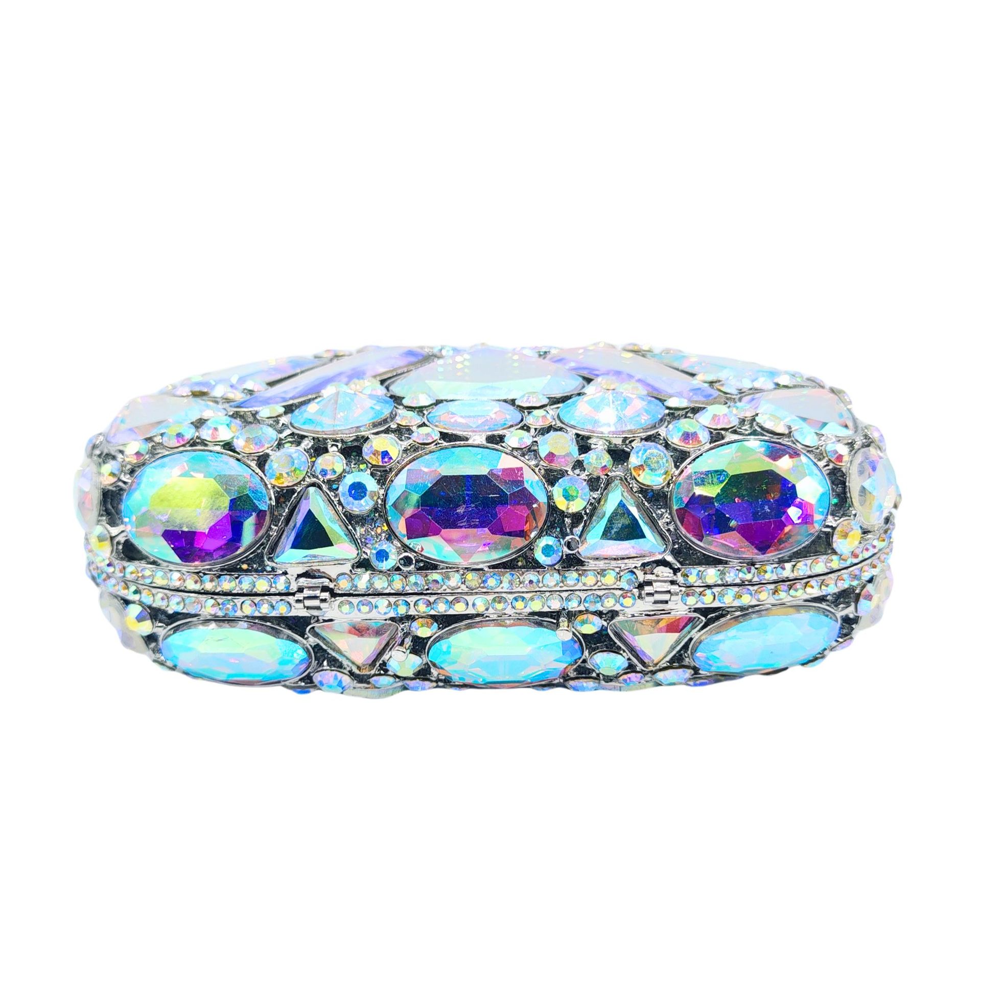 Pochette Femme Encrustée de Diamants en Verre pour Soirée Élégante - IVOIRART.COM