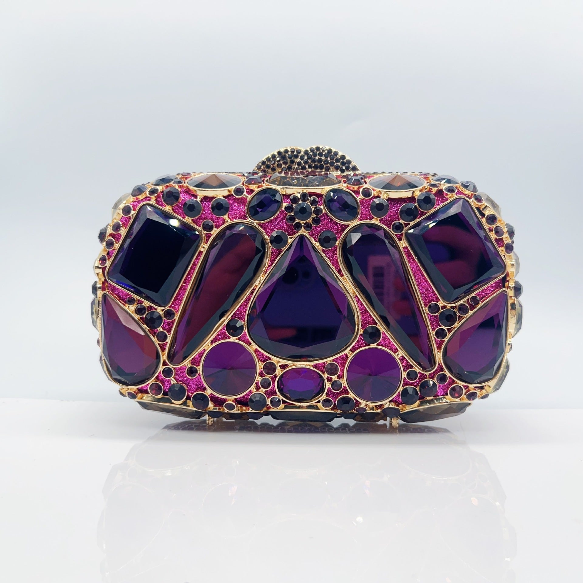 Pochette Femme Encrustée de Diamants en Verre pour Soirée Élégante - IVOIRART.COM