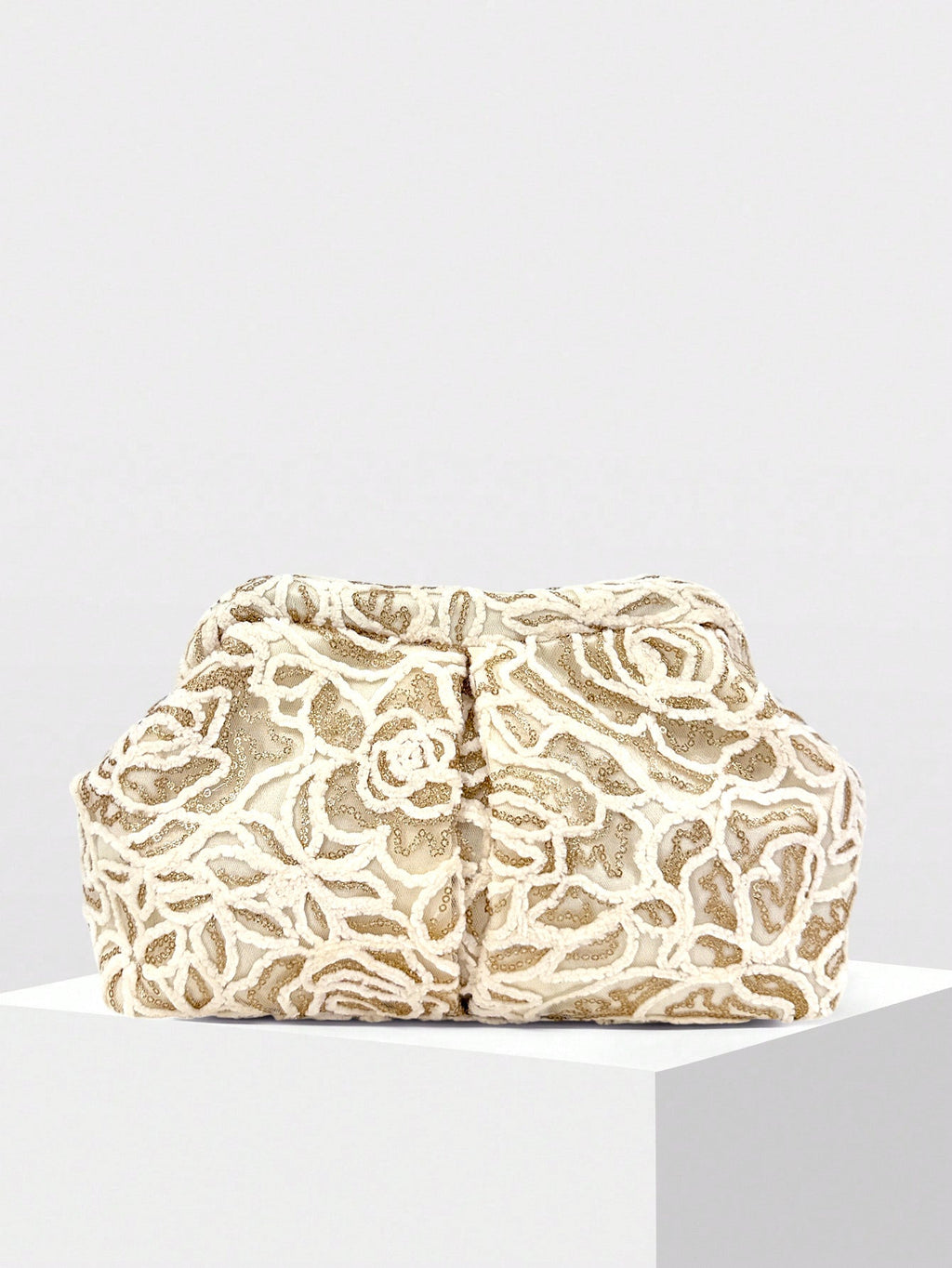 Pochette femme style marocain en sequins polyester coussin — élégante et unique - IVOIRART.COM