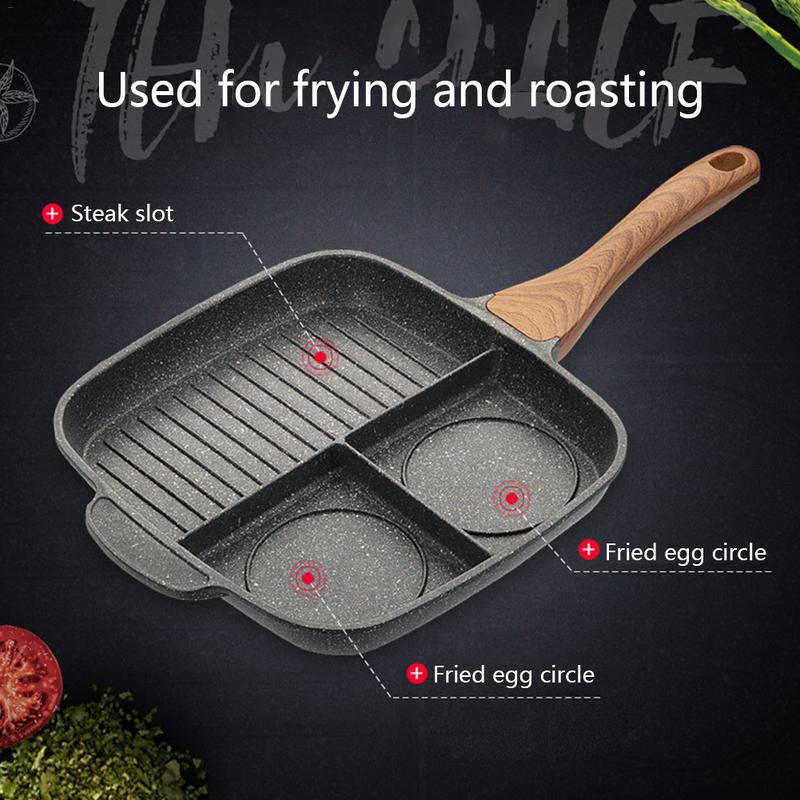 Poêle multifonction Maifanshi pour steak frit et omelette - Compatible induction, antiadhésive - IVOIRART.COM