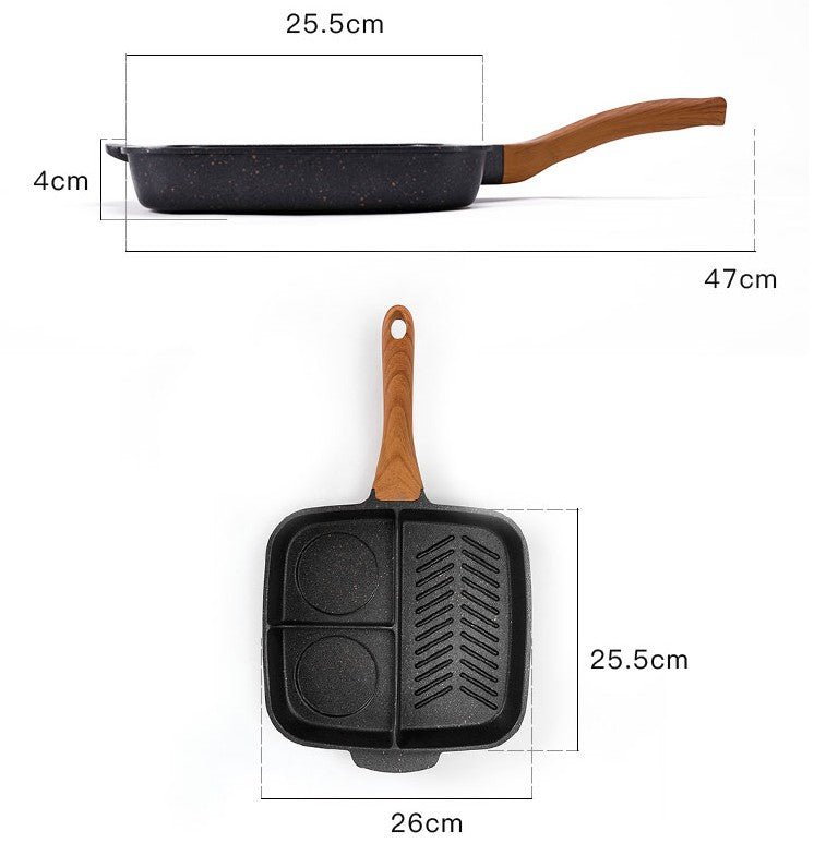 Poêle multifonction Maifanshi pour steak frit et omelette - Compatible induction, antiadhésive - IVOIRART.COM