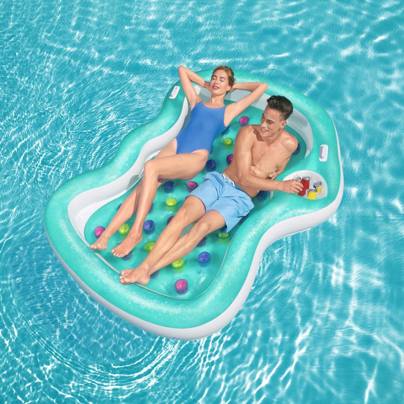 Pool Float Inflatable Boat Double-people Swimming Float Adult Swim Air Mattresses Ring Summer Water Toy - IVOIRART.COM