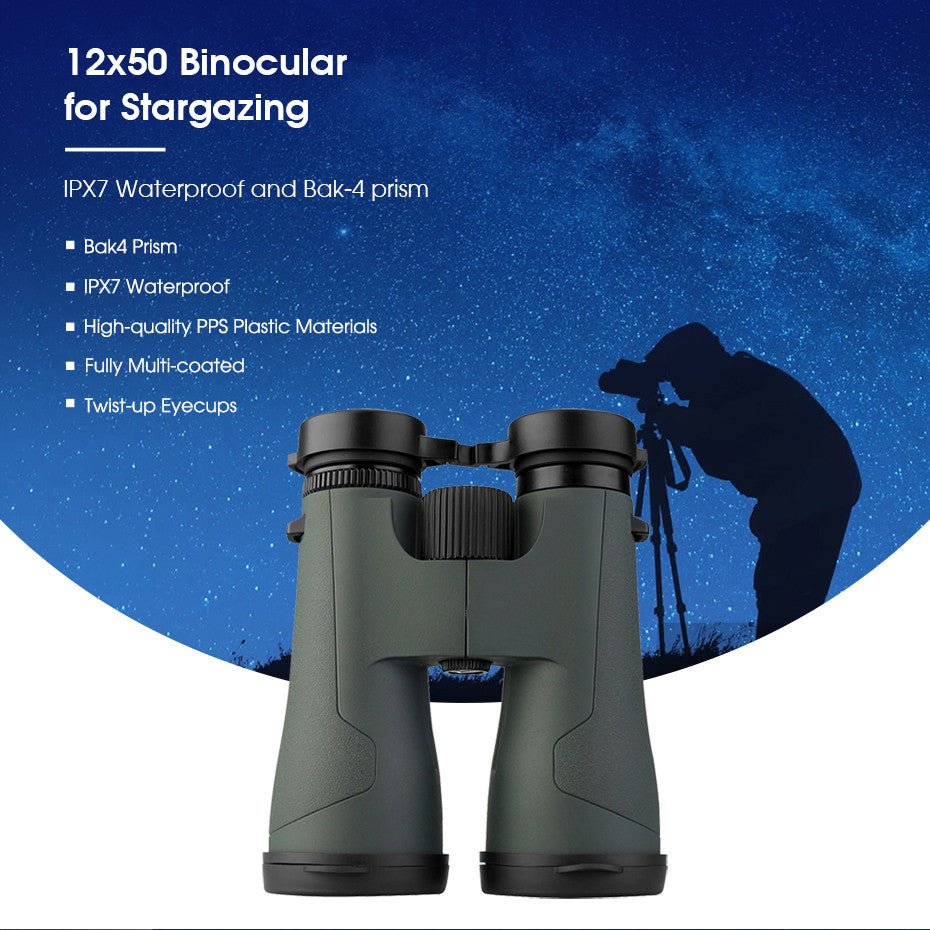 Portable 12x50 IPX7 Waterproof SA203 Binoculars - IVOIRART.COM