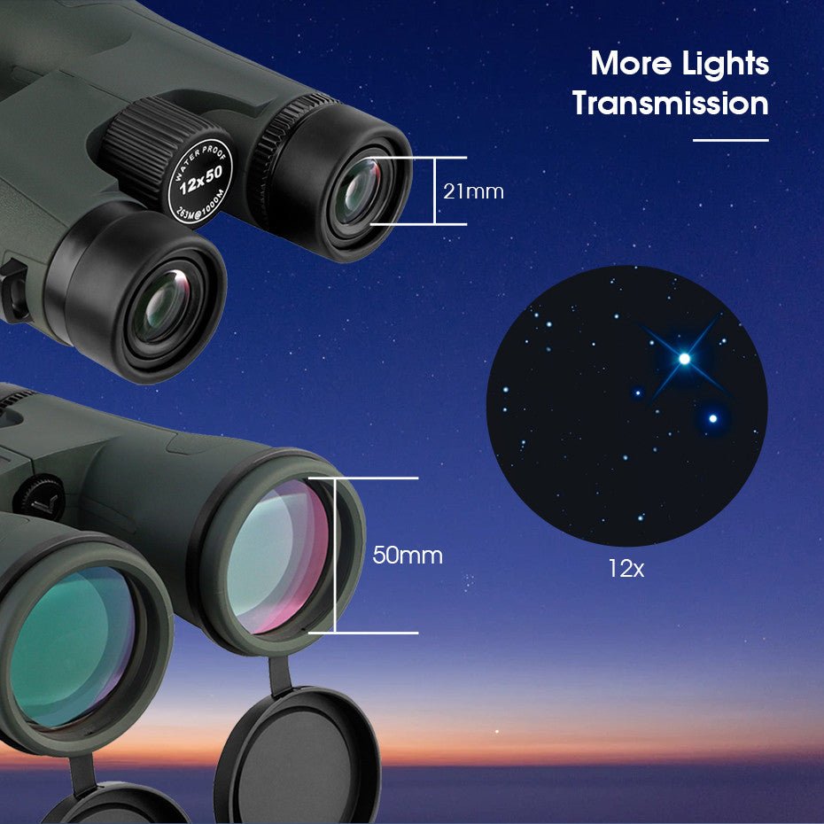 Portable 12x50 IPX7 Waterproof SA203 Binoculars - IVOIRART.COM