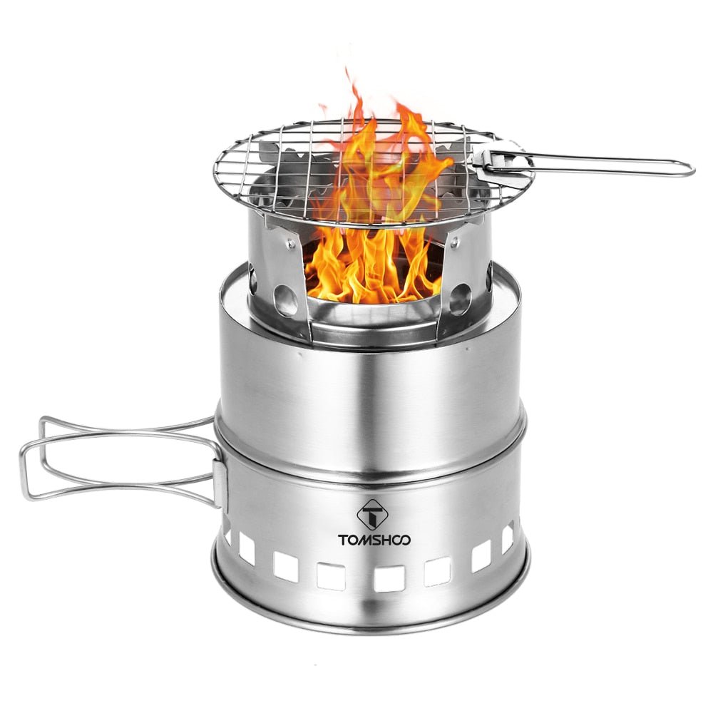Portable Folding Windproof Wood Burning Stove Compac - IVOIRART.COM