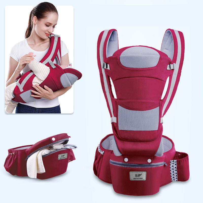 Porte - Bébé Ergonomique 3 - en - 1 avec Siège de Hanche, Kangourou et Écharpe Frontale - IVOIRART.COM