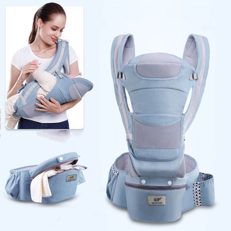 Porte - Bébé Ergonomique 3 - en - 1 avec Siège de Hanche, Kangourou et Écharpe Frontale - IVOIRART.COM