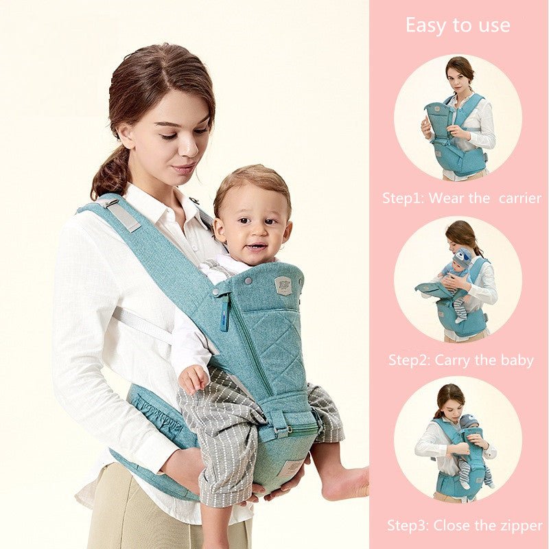 Porte-bébé ergonomique avec siège à la taille, sac à dos naturel pour bébé toutes saisons, design moderne et unisexe, 4 couleurs tendance - IVOIRART.COM