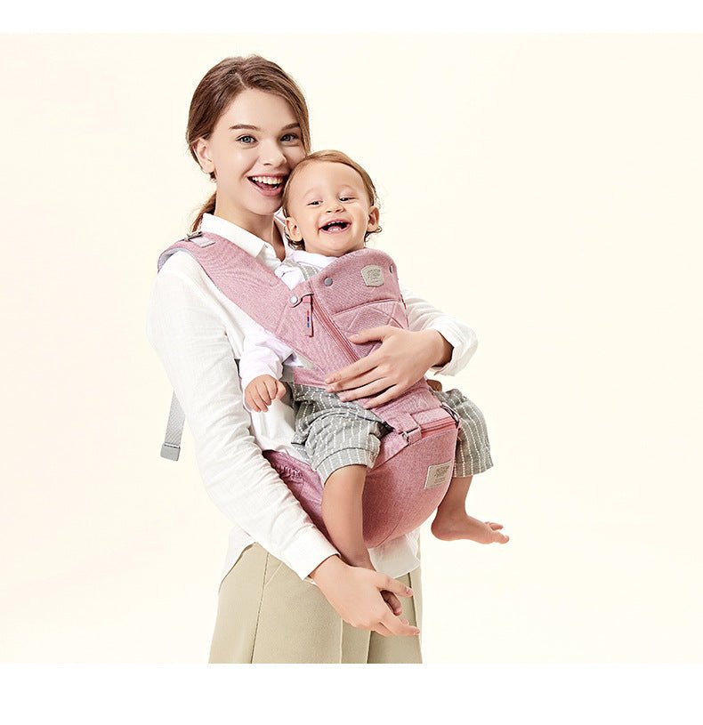 Porte-bébé ergonomique avec siège à la taille, sac à dos naturel pour bébé toutes saisons, design moderne et unisexe, 4 couleurs tendance - IVOIRART.COM