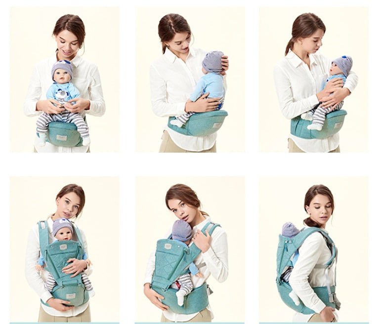 Porte-bébé ergonomique avec siège à la taille, sac à dos naturel pour bébé toutes saisons, design moderne et unisexe, 4 couleurs tendance - IVOIRART.COM