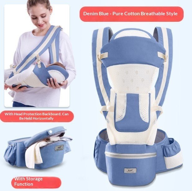 Porte-bébé multifonction avec tabouret de taille respirant pour nouveau-nés - IVOIRART.COM