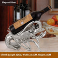 Porte-bouteille homard, ornement en résine rose gold et argent élégant chic déco - IVOIRART.COM