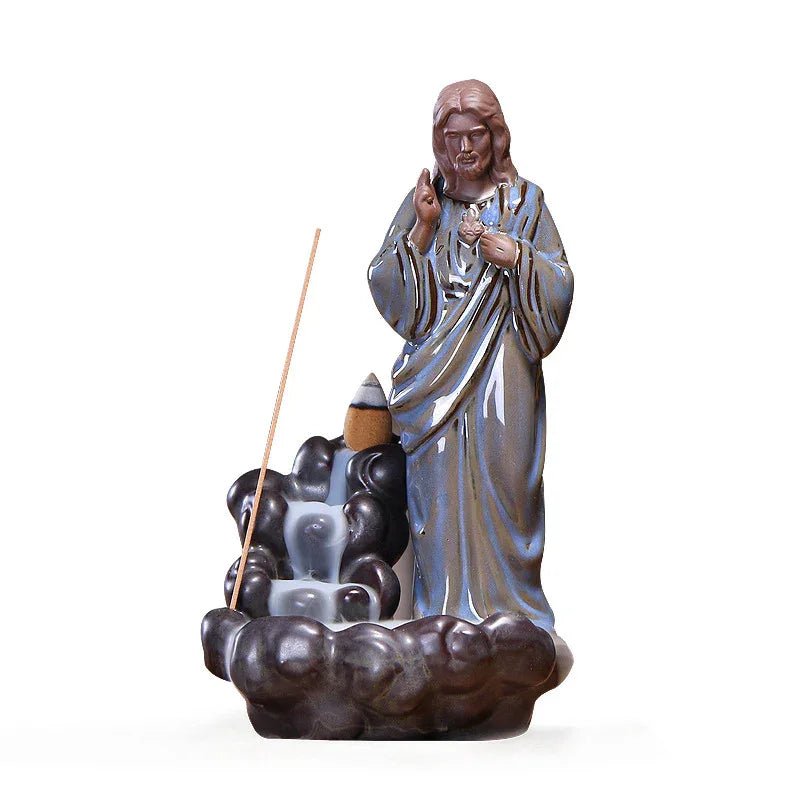 Porte - Encens Original Jésus en Porcelaine émaillée au style européen décoratif - IVOIRART.COM
