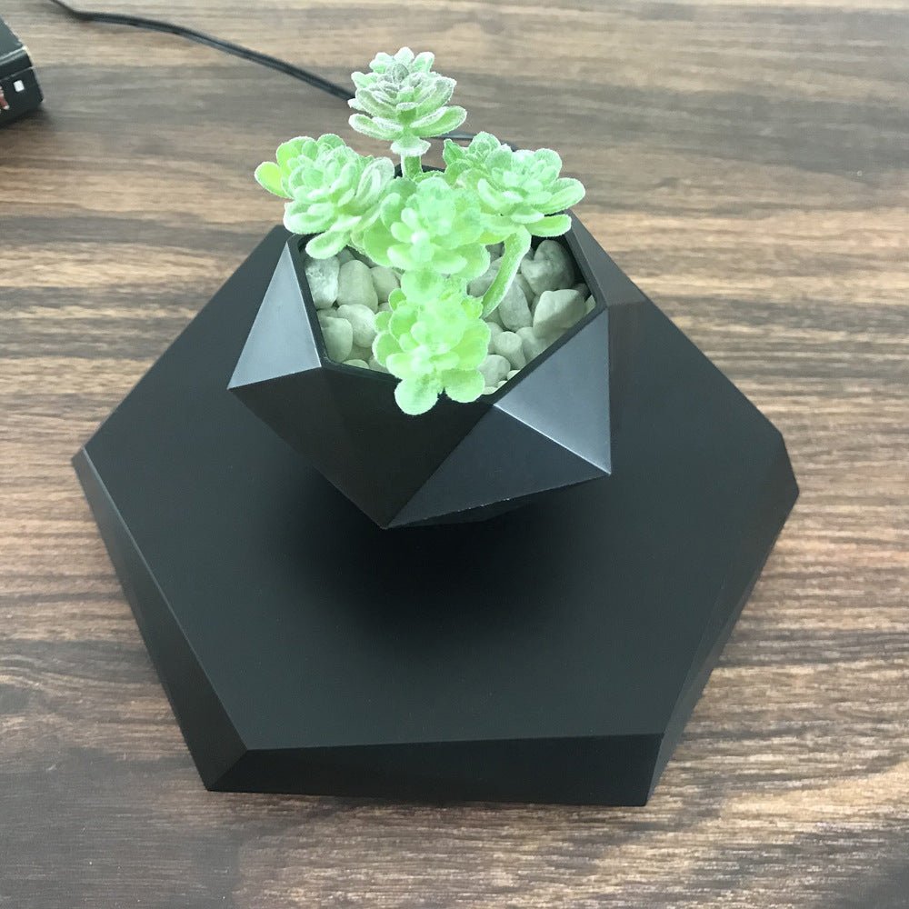 Pot de Fleurs Suspendu Magnétique en Lévitant pour Bureau et Décoration Créative - IVOIRART.COM