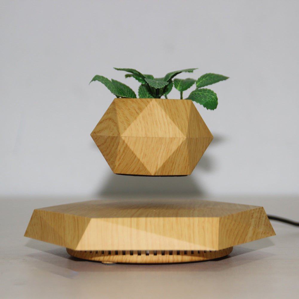 Pot de Fleurs Suspendu Magnétique en Lévitant pour Bureau et Décoration Créative - IVOIRART.COM
