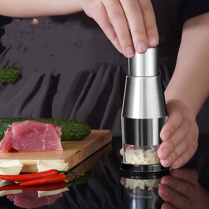 Presse - Ail Manuel Multifonction en Acier Inoxydable, Hachoir à Oignons et Légumes - IVOIRART.COM