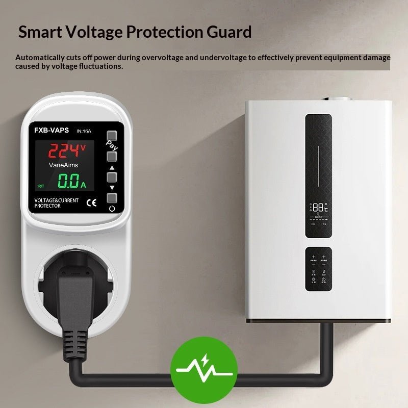 Prise de protection auto-réarmable surtension/sous-tension pour climatiseur 3500W - IVOIRART.COM