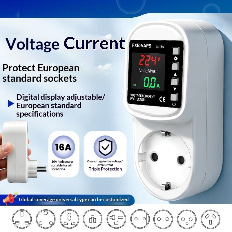 Prise de protection auto-réarmable surtension/sous-tension pour climatiseur 3500W - IVOIRART.COM