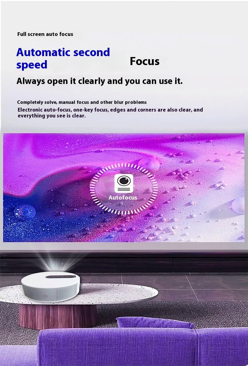 Projecteur HD de théâtre à domicile Intelligent pour chambre avec résolution 720p - IVOIRART.COM