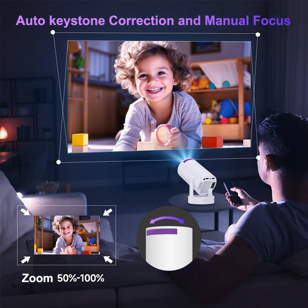 Projecteur HD Mini Portable pour la Maison en Forme de Pistolet, Compact et Puissant - IVOIRART.COM