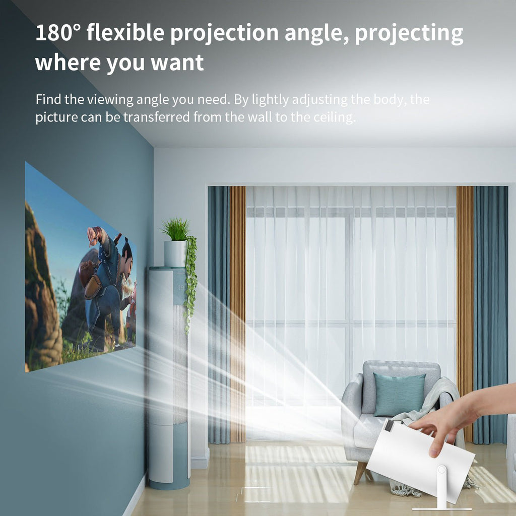 Projecteur HD portable pour la maison - modèle d'entrée X2, 60 W, 720p, 20 000 lumens LCD - IVOIRART.COM