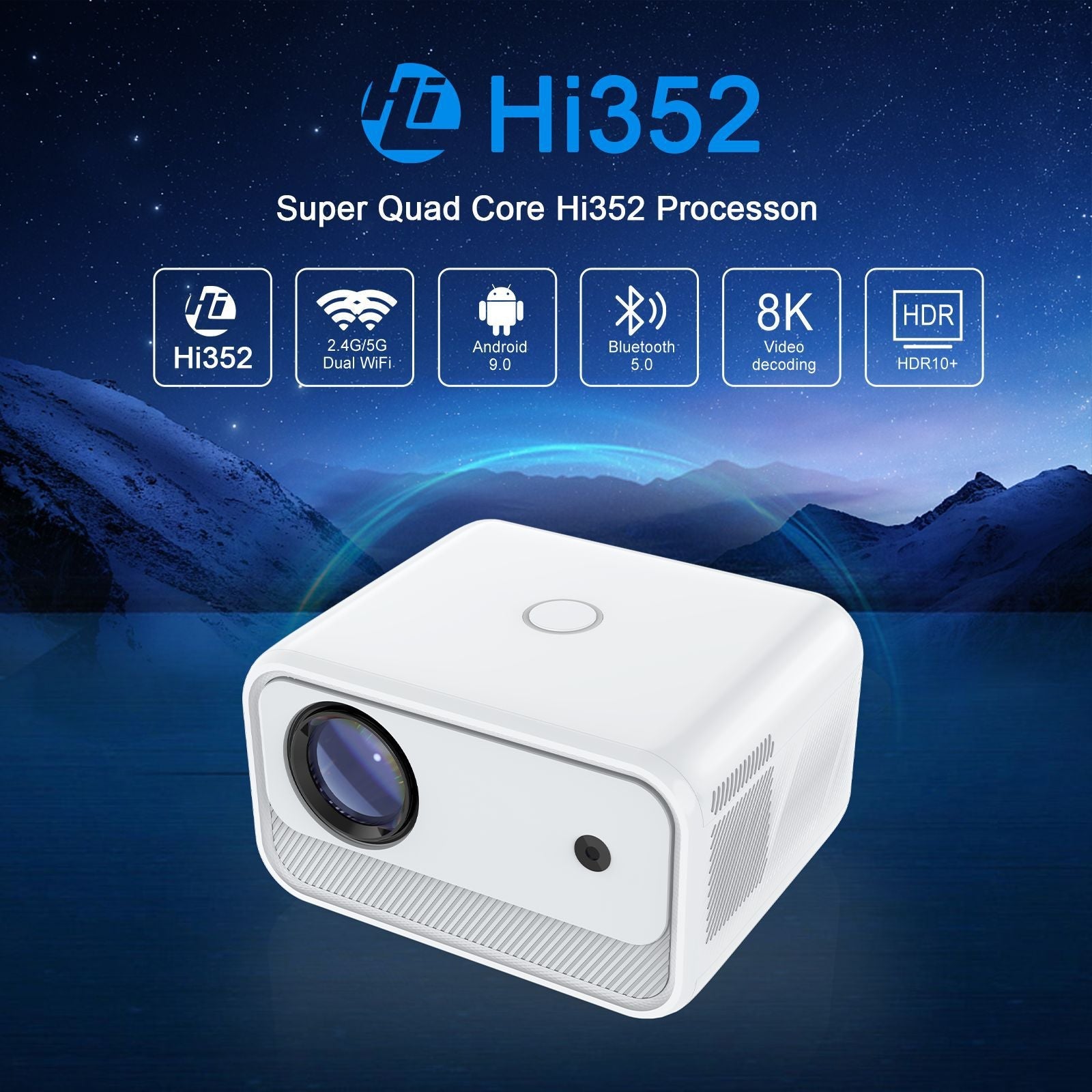 Projecteur HD+3D pour bureau à domicile 300 ANSI lm avec mise au point électrique - IVOIRART.COM