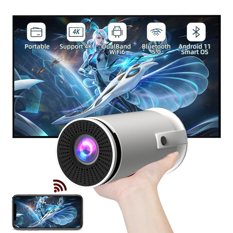 Projecteur intelligent Barrel Machine Hy300 avec écran de projection AnzhuoHD blanc - IVOIRART.COM