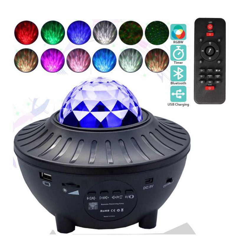 Projecteur lumineux musical LED Bluetooth avec ciel étoilé et sécurité papillon - IVOIRART.COM