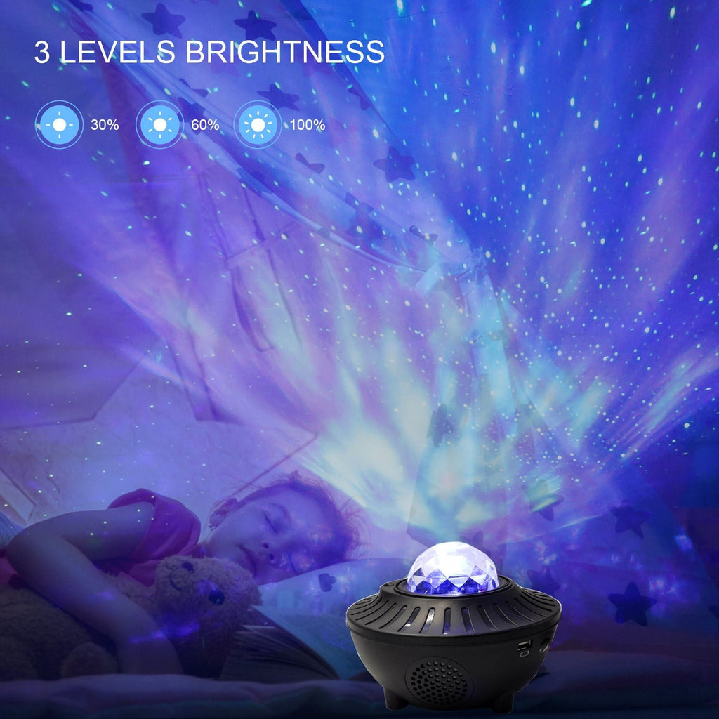 Projecteur lumineux musical LED Bluetooth avec ciel étoilé et sécurité papillon - IVOIRART.COM