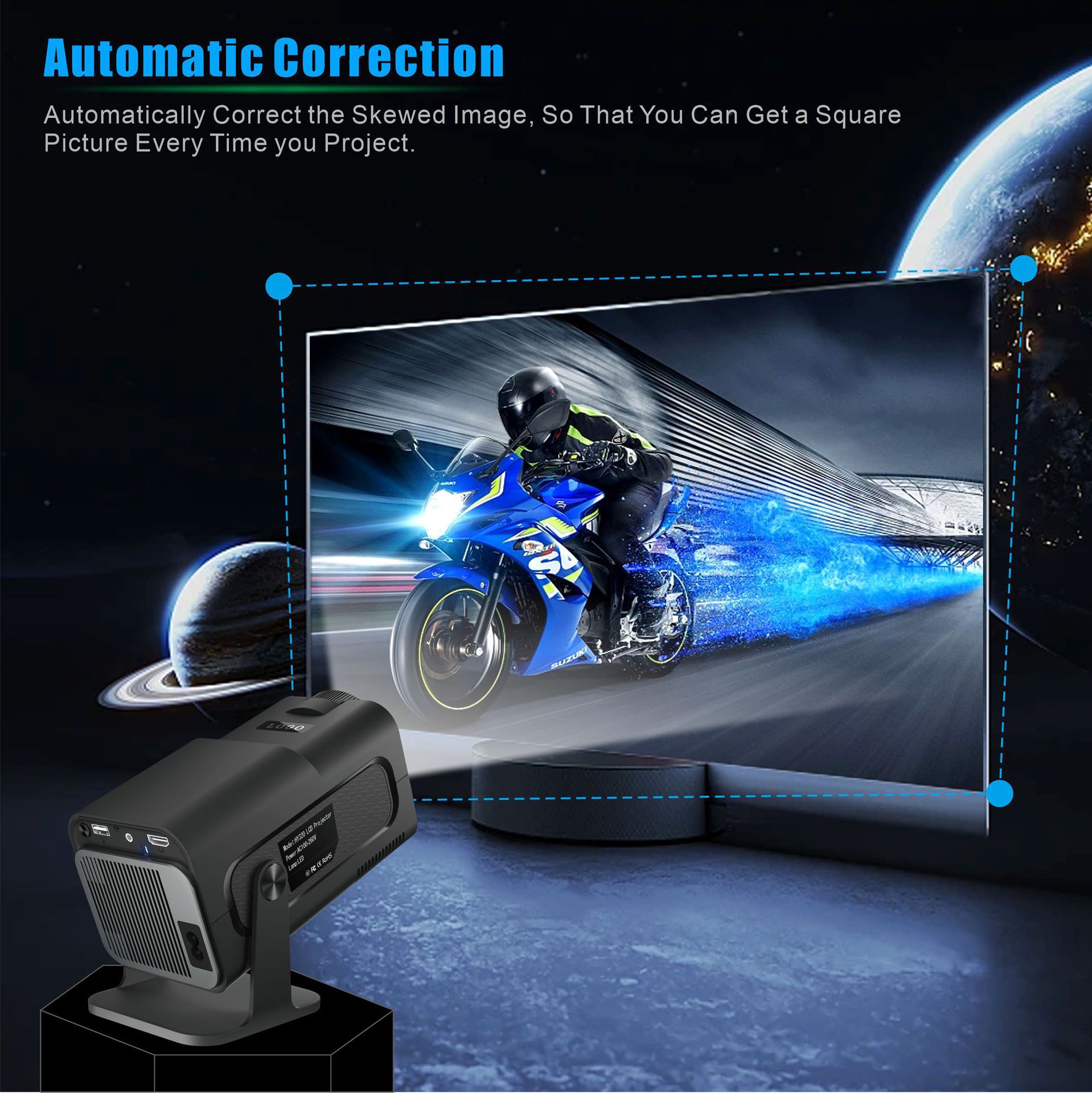 Projecteur Mini HY320 720P Android, 40W, 260 lumens, compatible HDMI et Android. - IVOIRART.COM