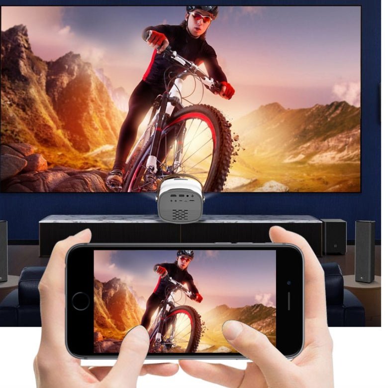 Projecteur mobile LED pour téléphone - Mini projecteur Home 1080P compact HD mini - IVOIRART.COM