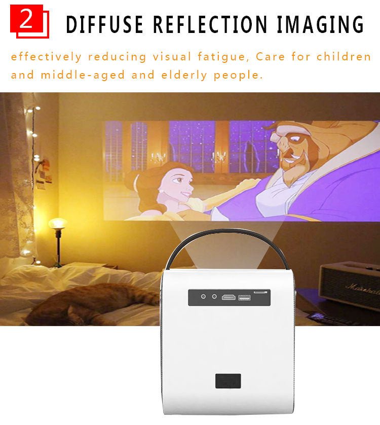 Projecteur portable haute définition 1080P, compact et performant pour la maison - IVOIRART.COM
