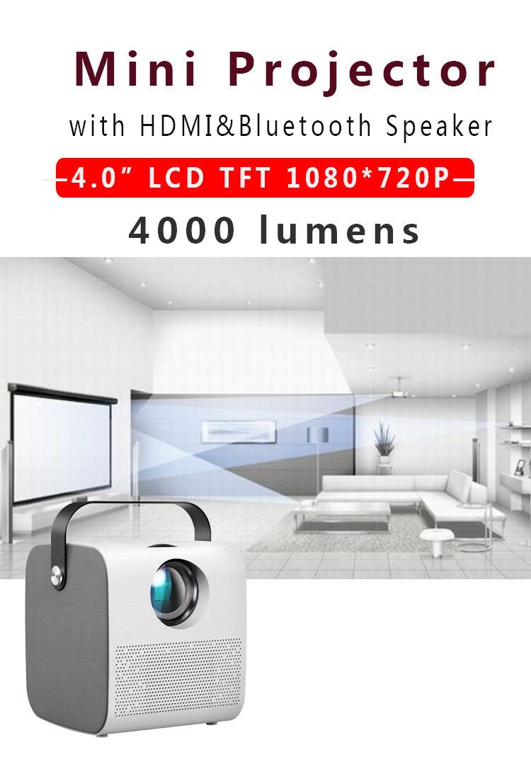 Projecteur portable haute définition 1080P, compact et performant pour la maison - IVOIRART.COM