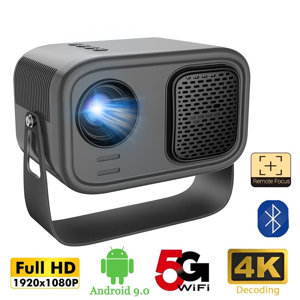 Projecteur Portable Intelligent HD pour Bureau à Domicile, Puissance 60W, Noir, Android, 150 Lumens, Résolution 1280x720 - IVOIRART.COM