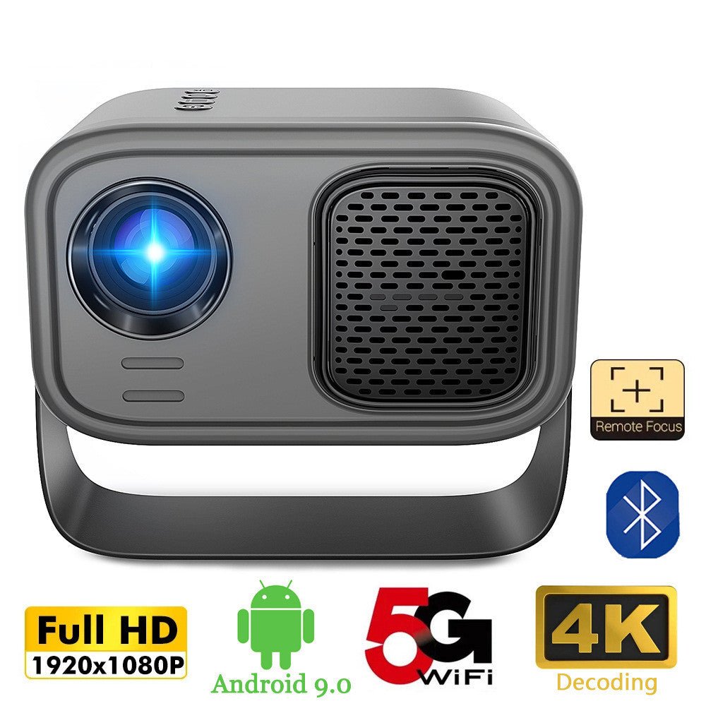 Projecteur Portable Intelligent HD pour Bureau à Domicile, Puissance 60W, Noir, Android, 150 Lumens, Résolution 1280x720 - IVOIRART.COM