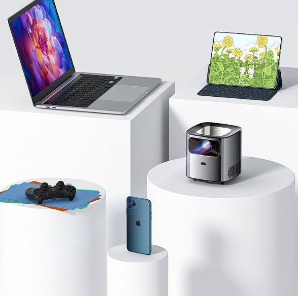 Projecteur Portable Mini HD pour la Maison 1080p Lecteur Vidéo Double Fréquence 5G WiFi - IVOIRART.COM
