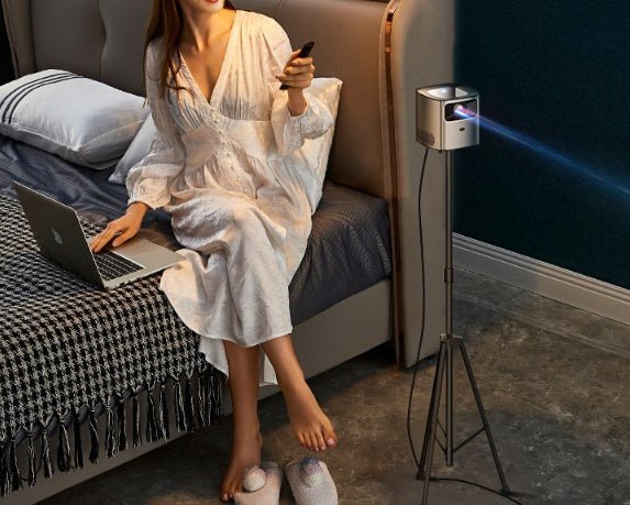 Projecteur Portable Mini HD pour la Maison 1080p Lecteur Vidéo Double Fréquence 5G WiFi - IVOIRART.COM
