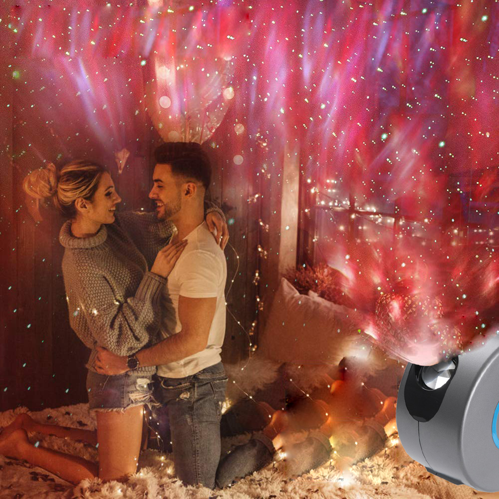 Projecteur Rotatif Céleste Galaxy avec Ciel Étoilé Multicolore Dynamique - IVOIRART.COM