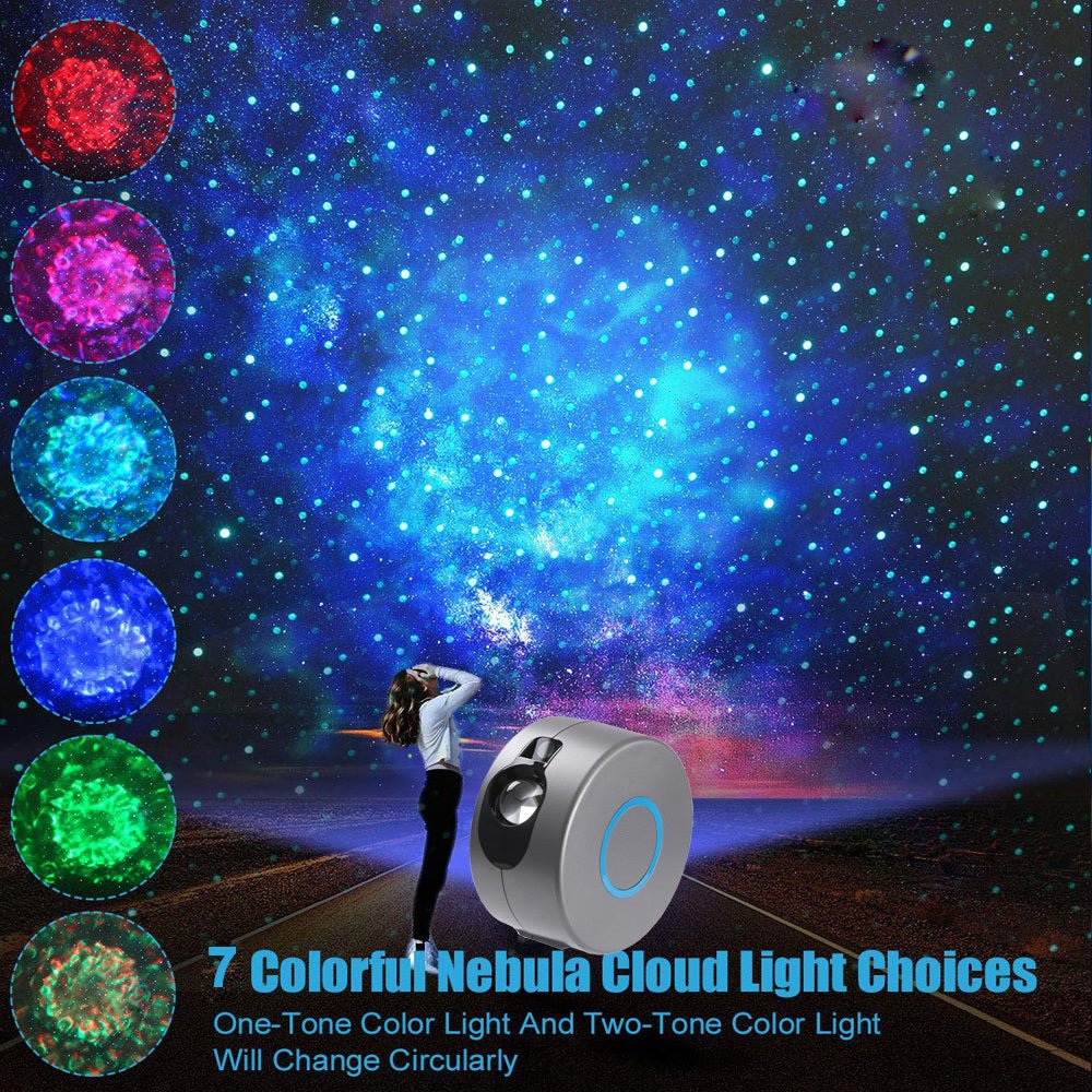Projecteur Rotatif Céleste Galaxy avec Ciel Étoilé Multicolore Dynamique - IVOIRART.COM