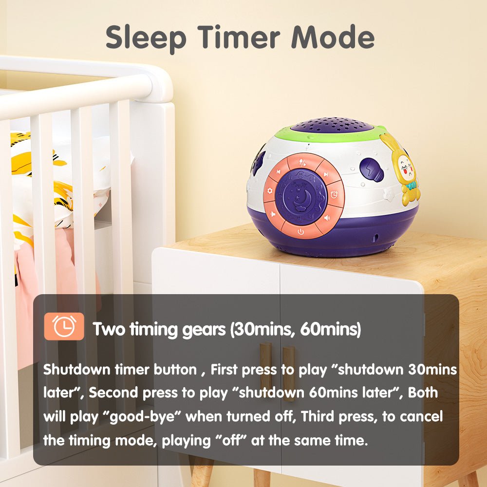 Projecteur Veilleuse Ciel Étoilé pour Enfants avec Sons Animaux et Musique - IVOIRART.COM