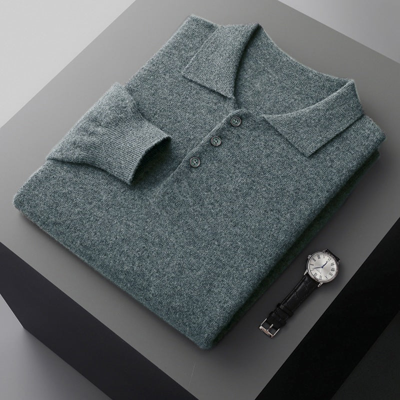 Pull col châle en cachemire pour homme — Pull-over ample, style T-shirt élégant. - IVOIRART.COM