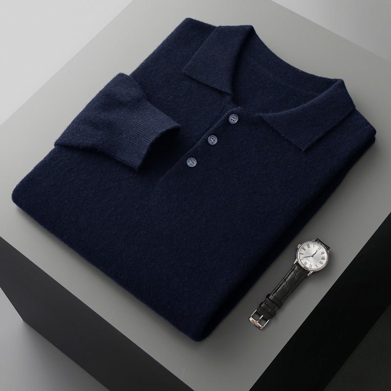 Pull col châle en cachemire pour homme — Pull-over ample, style T-shirt élégant. - IVOIRART.COM