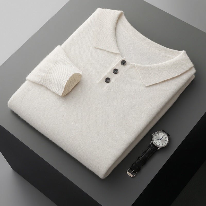 Pull col châle en cachemire pour homme — Pull-over ample, style T-shirt élégant. - IVOIRART.COM