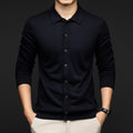 Pull en laine unie pour homme, style citadin décontracté, coupe ajustée, multi-tailles - IVOIRART.COM